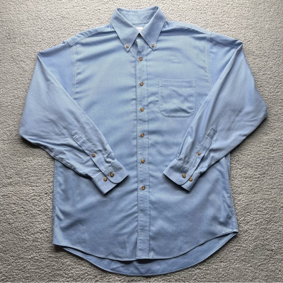 Brooks Brothers 346 long sleeve cotton shirt, men's size L cotton blue type Vintage Second Hand